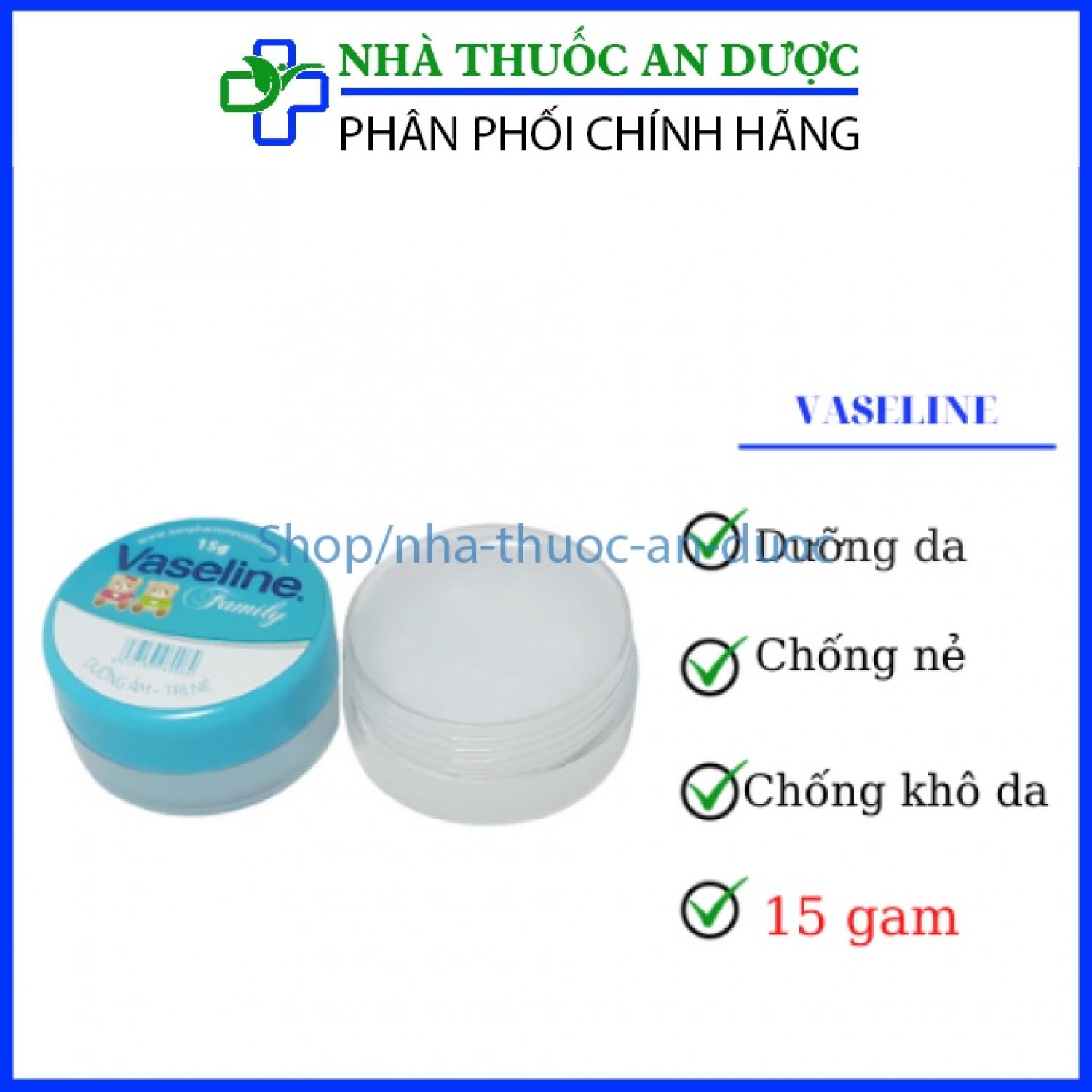 Kem nẻ dưỡng da Vaseline gấu – Lọ 15g
