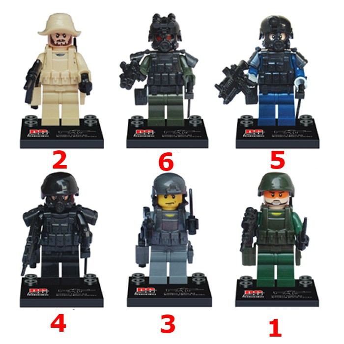 ĐỒ CHƠI LẮP RÁP Minifigures Các Mẫu Lính Đặc Nhiệm Được Trang Bị Đầy Đủ 14101