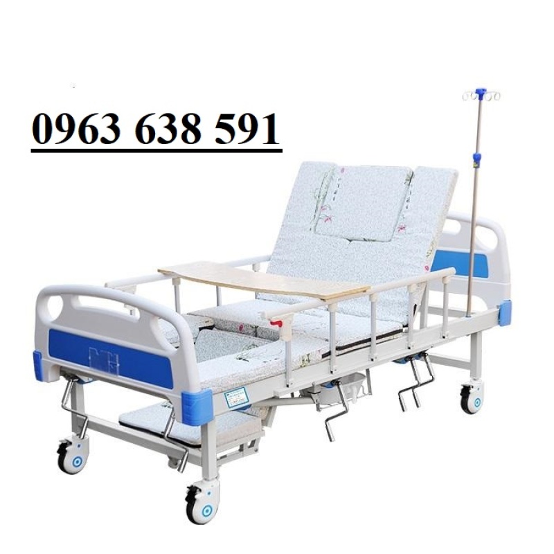 Giường Y Tế - Giường Bệnh Cao Cấp 4 Tay Quay - Giường Y Tế Đa Năng
