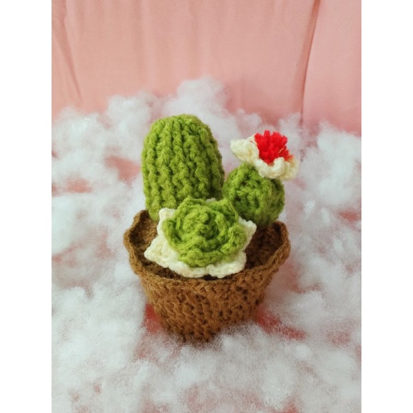 Chậu hoa bằng len hàng thủ công handmade