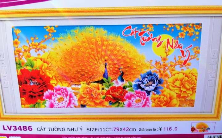 Tranh thêu chữ thập Đồng hồ DLH-YA1112-Ngọc Thịnh