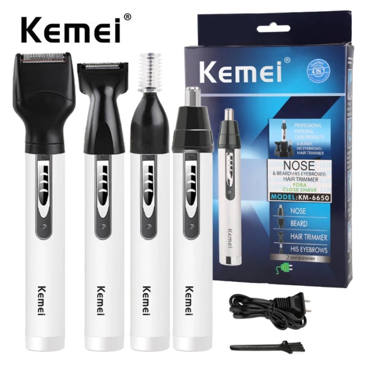 Máy cạo lông mày, lông toàn thân & tỉa lông mũi đa năng kemei km - 6650