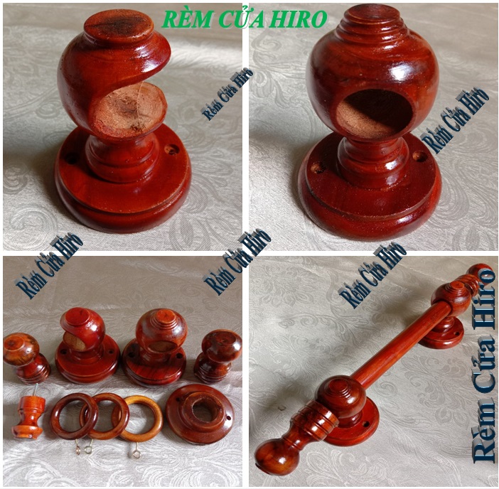 Thanh treo rèm màn cửa gỗ kích thước từ 1.6m đến 3.6m