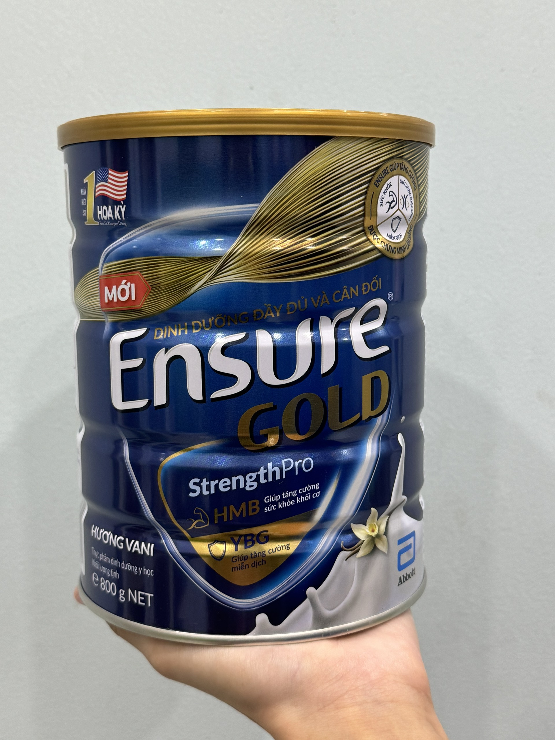 Sữa bột Ensure Gold Hương Vani 800g( Date mới nhất)