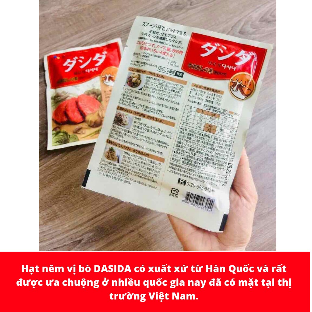 HẠT NÊM VỊ BÒ DASIDA HÀN QUỐC 100G