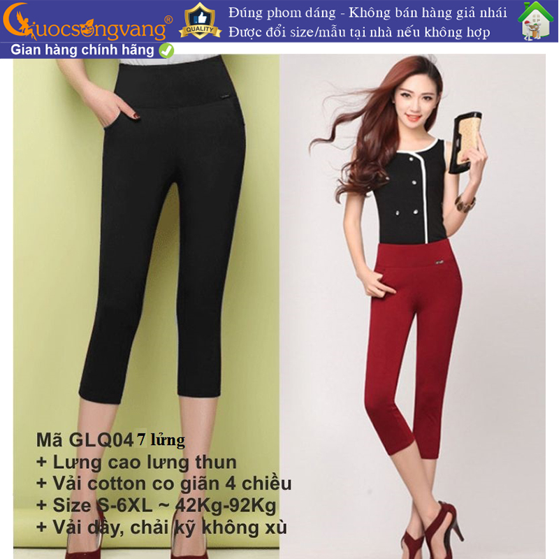 Quần lửng nữ quần legging lửng co giãn 4 chiều GLQ047 lửng