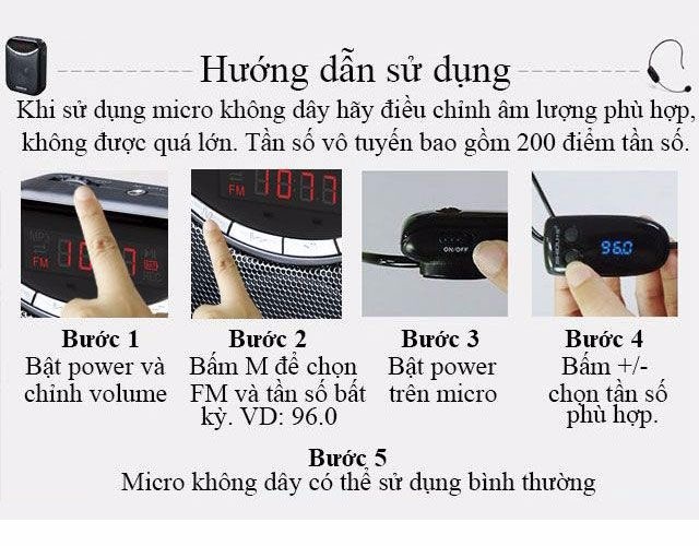 Fm Wireless Microphone, High Quality Wireless Teaching Assistant Speaker Microphone