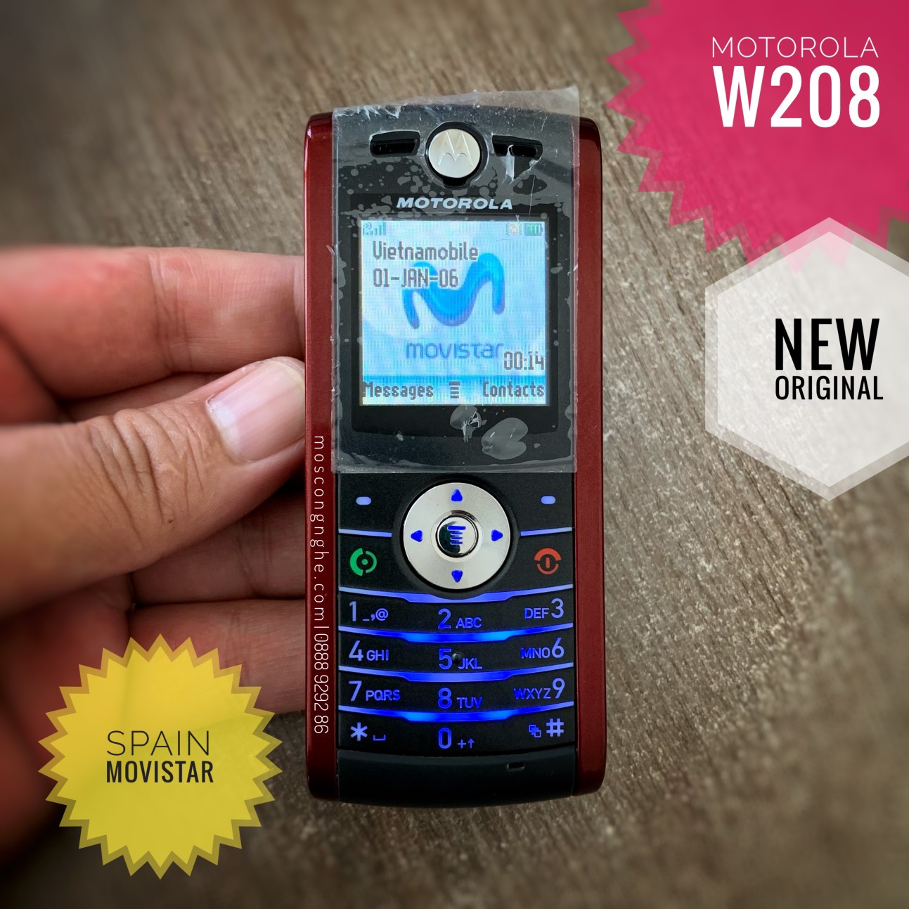 Motorola W208 điện thoại ra đời từ năm 2006 | Zin, mới chính hãng | Điện thoại Motorola cổ.