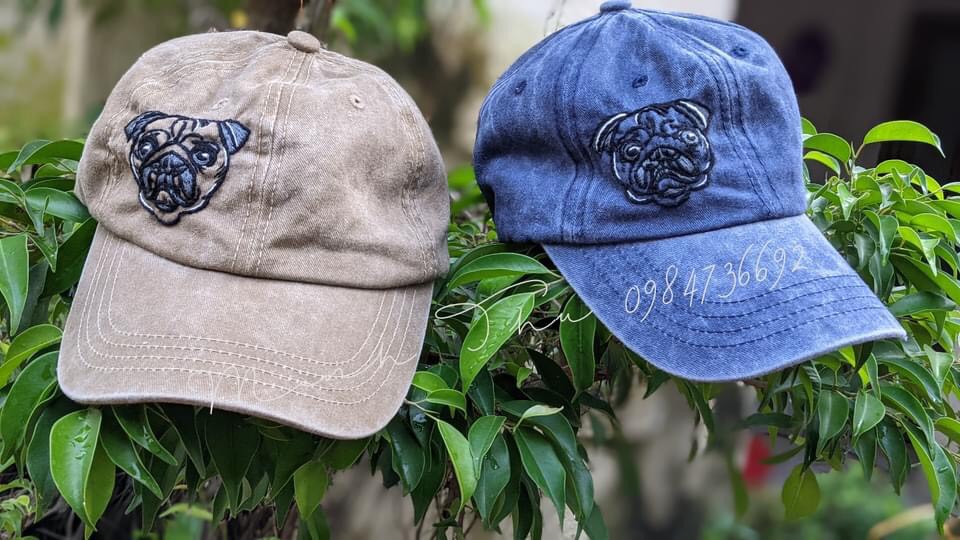 Nón/Mũ lưỡi trai thêu tay handmade độc lạ