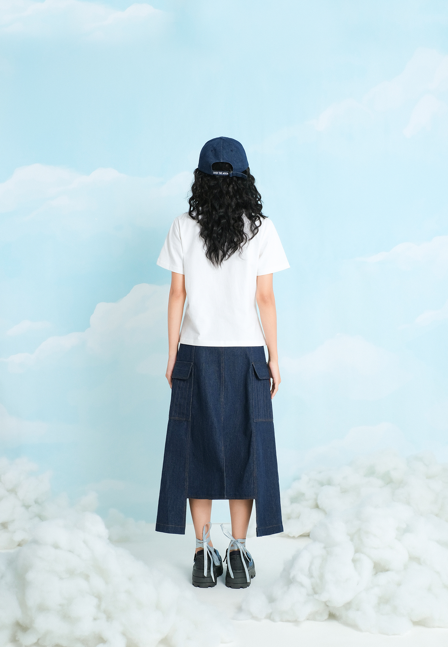 Double Moonshot - Chân váy jeans Indigo