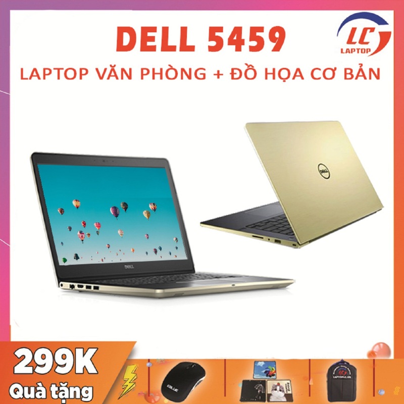 [Trả góp 0%]Laptop Văn Phòng Cao Cấp Dell Vostro 5459 Xám i5-6200U VGA Rời Nvidia 930M-2G Màn 14 HD Laptop Dell Laptop Giá Rẻ