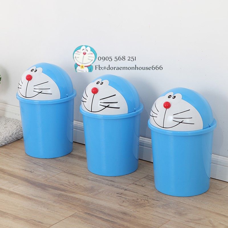 💎THÙNG RÁC NẮP LẬT DOREMON