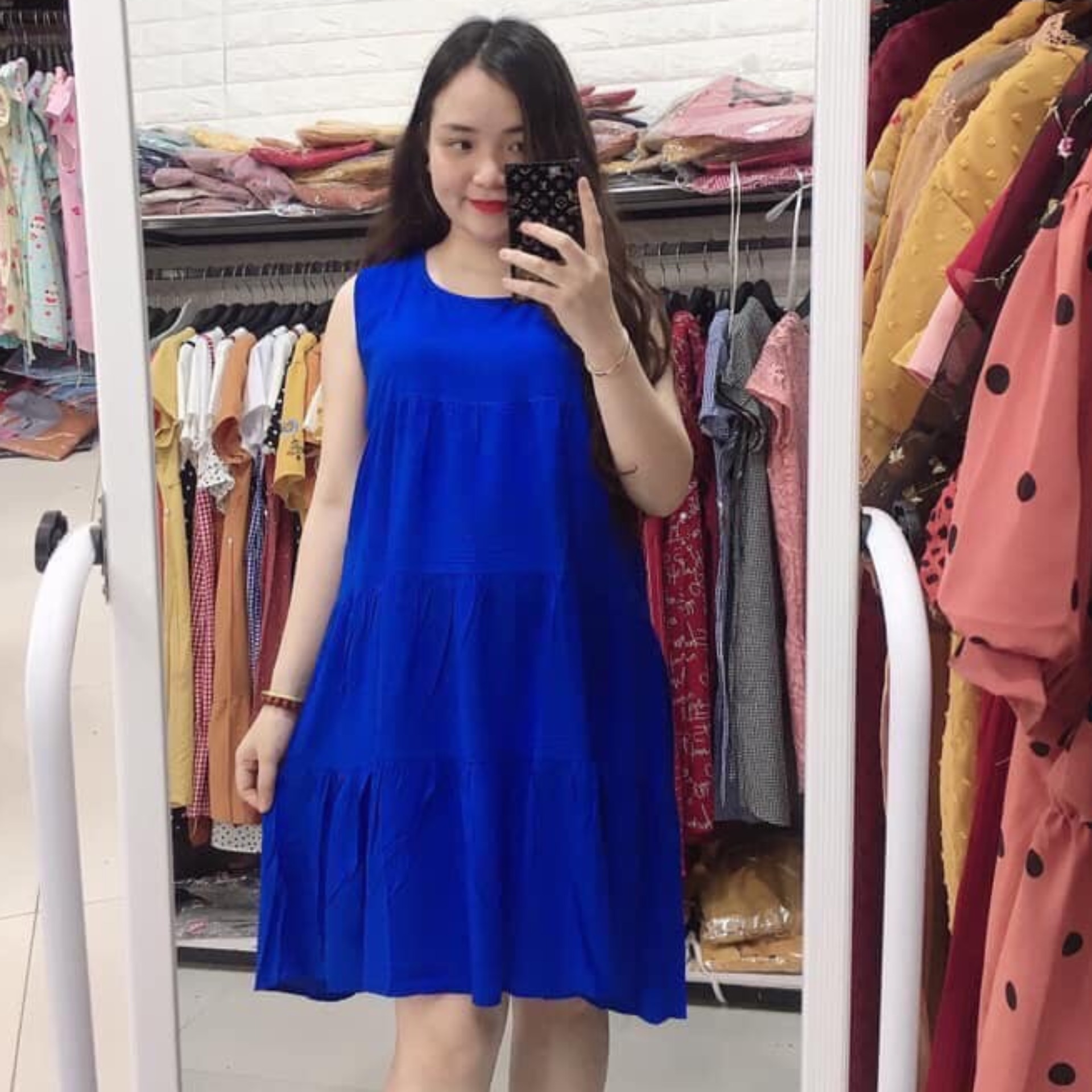 Váy lanh bầu đẹp, giá rẻ