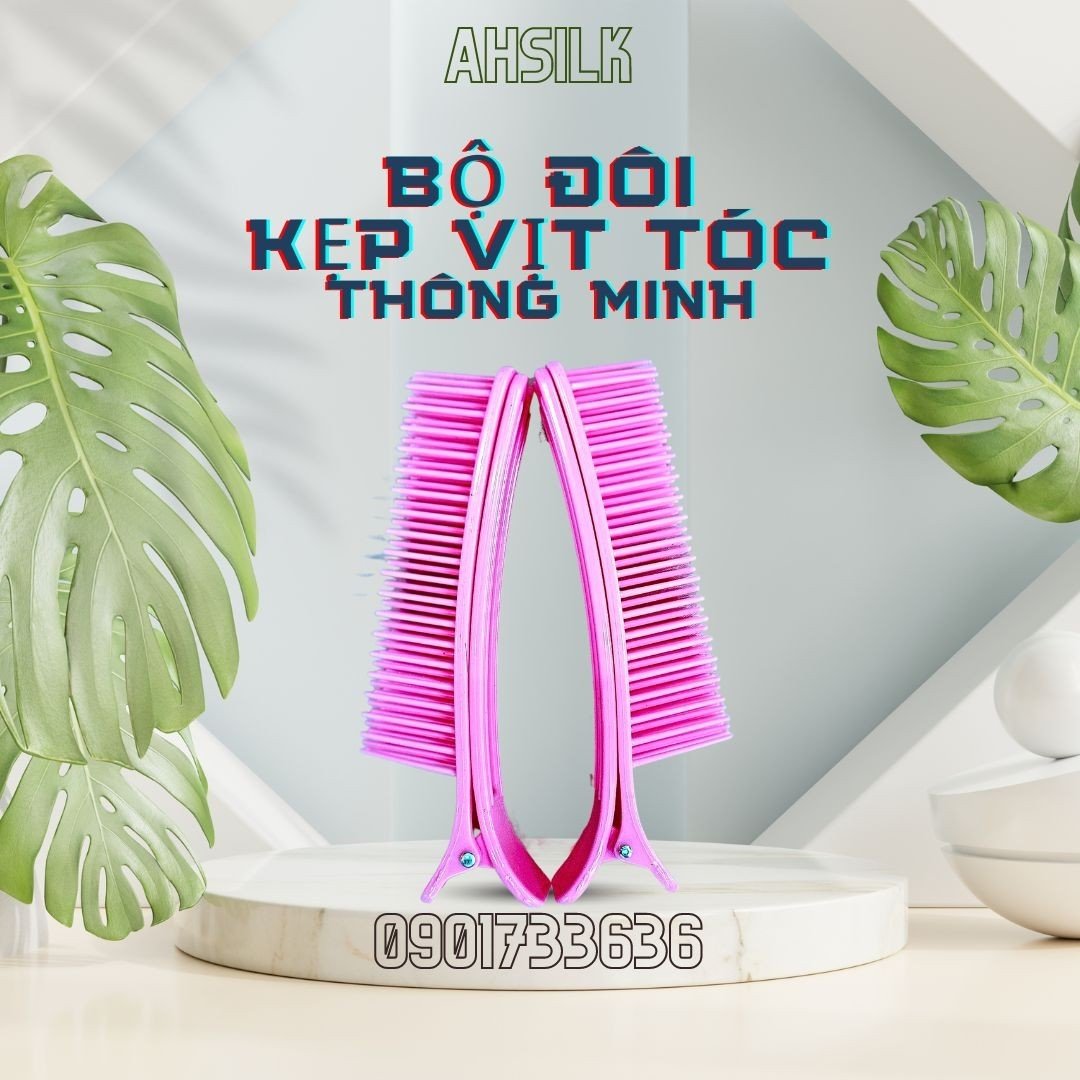 Kẹp Mỏ Vịt, Kẹp Vịt Làm Tóc- Chia Tóc, Cố Định Tóc Khi Uốn, Duỗi Tóc