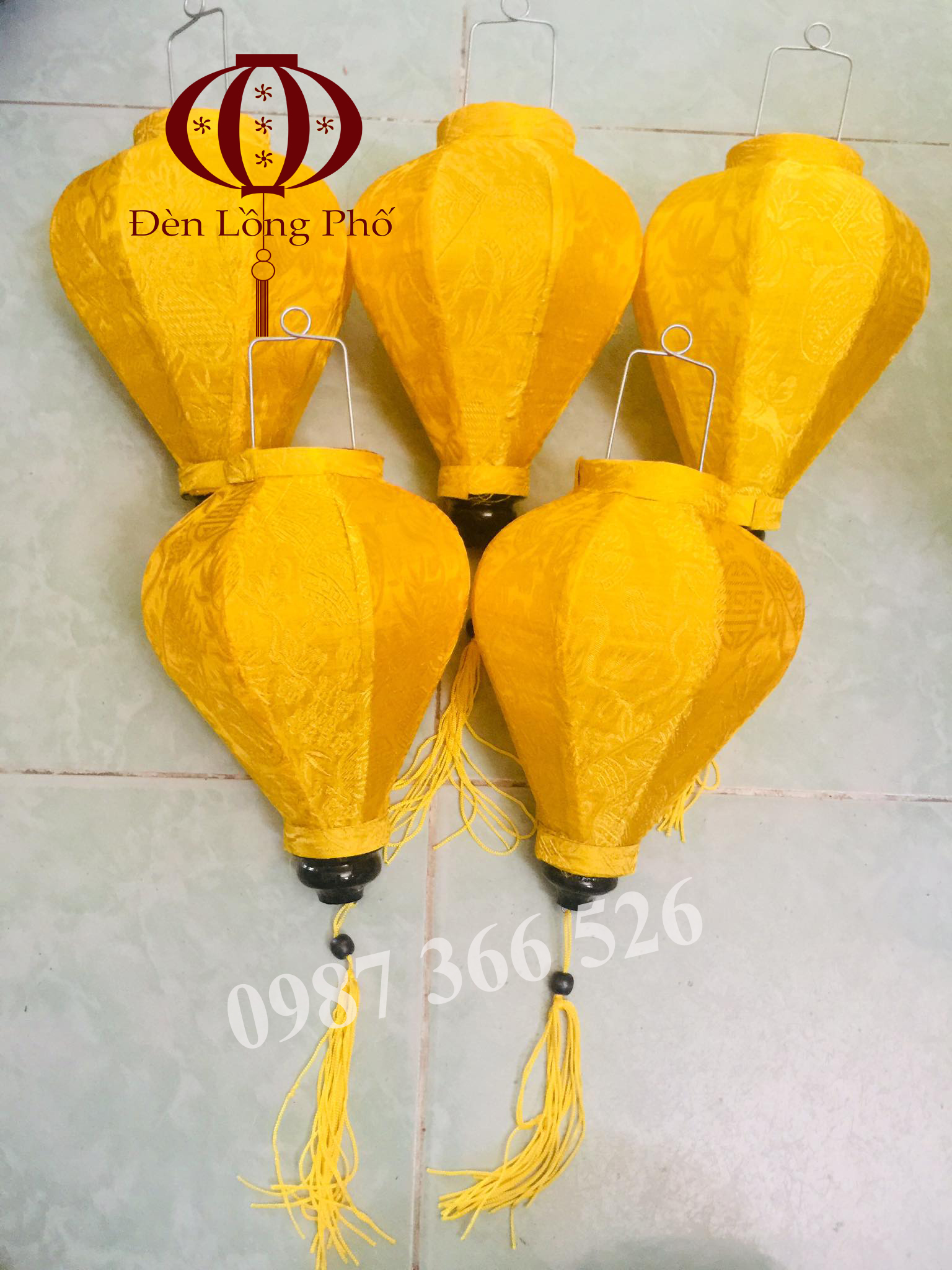 Combo 10 đèn lồng Hội An 20 cm đủ màu
