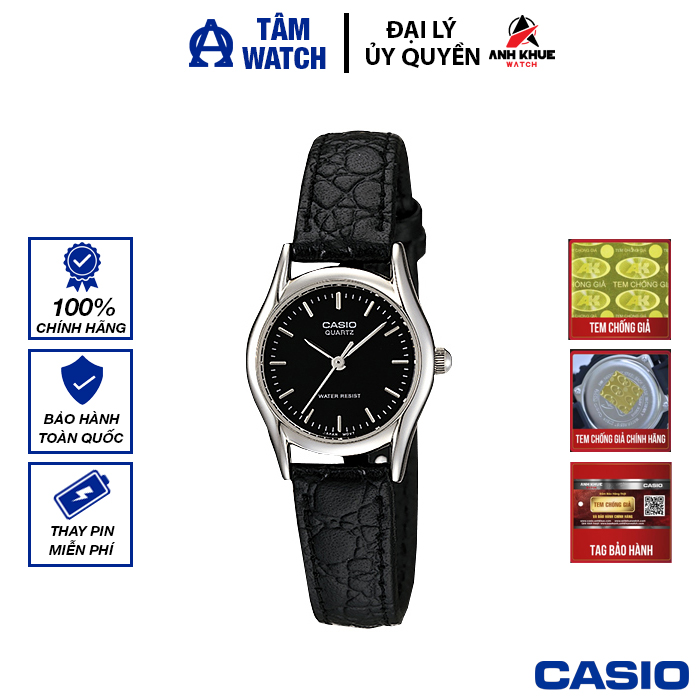 Đồng hồ nữ dây da Casio Standard chính hãng Anh Khuê LTP-1094 Series (23mm)