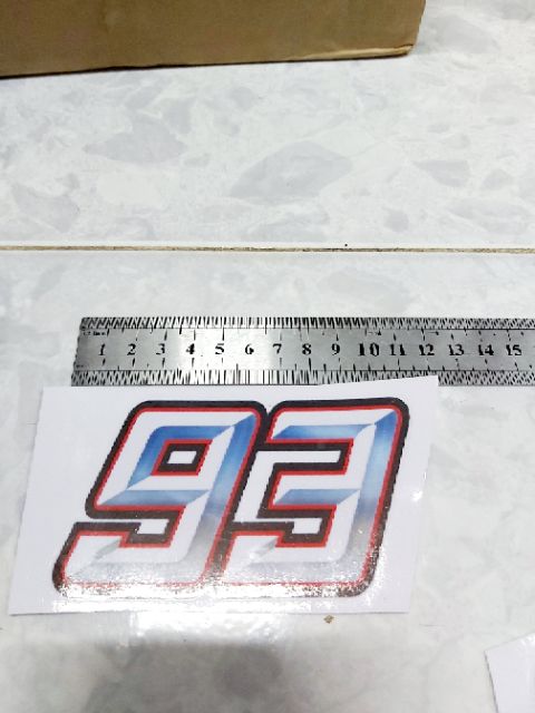 Combo 2Tem Decal số 93 Lớn Nhỏ Dán Đầu Xe Giá Rẻ