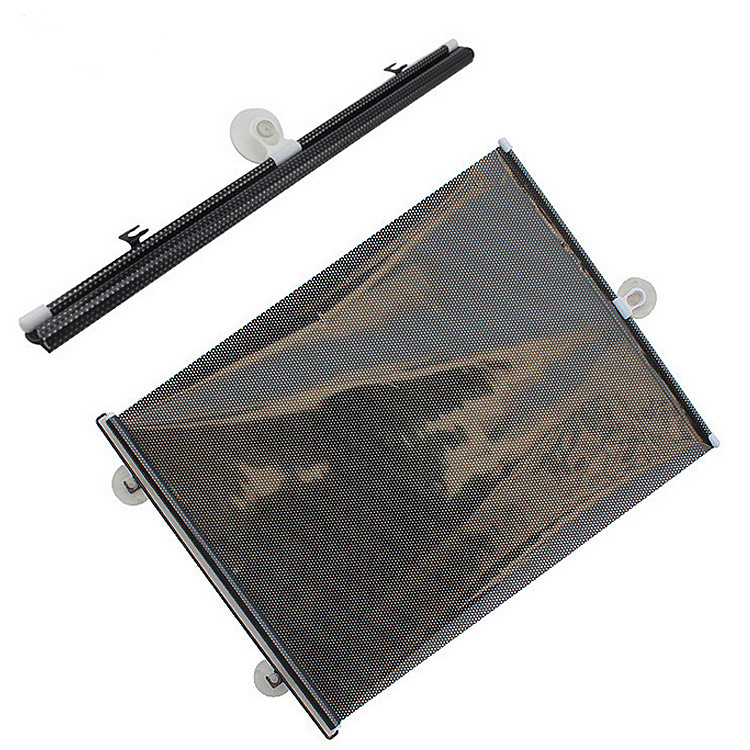 Rèm che nắng trên cửa xe kính trước ô tô cuốn Tự động 40x60cm tiện lợi gọn gàng