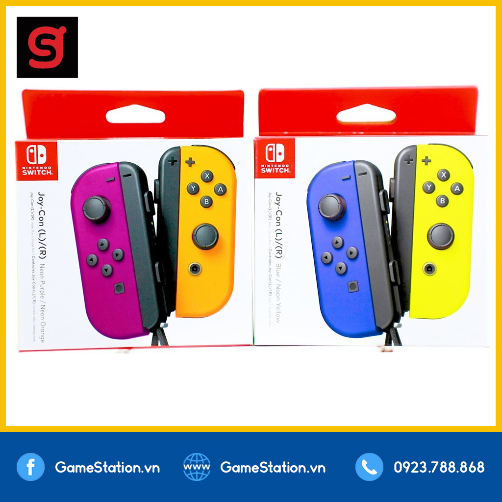 Tay Cầm Nintendo Switch Joy-Con - Màu Neon Purple/Neon Orange