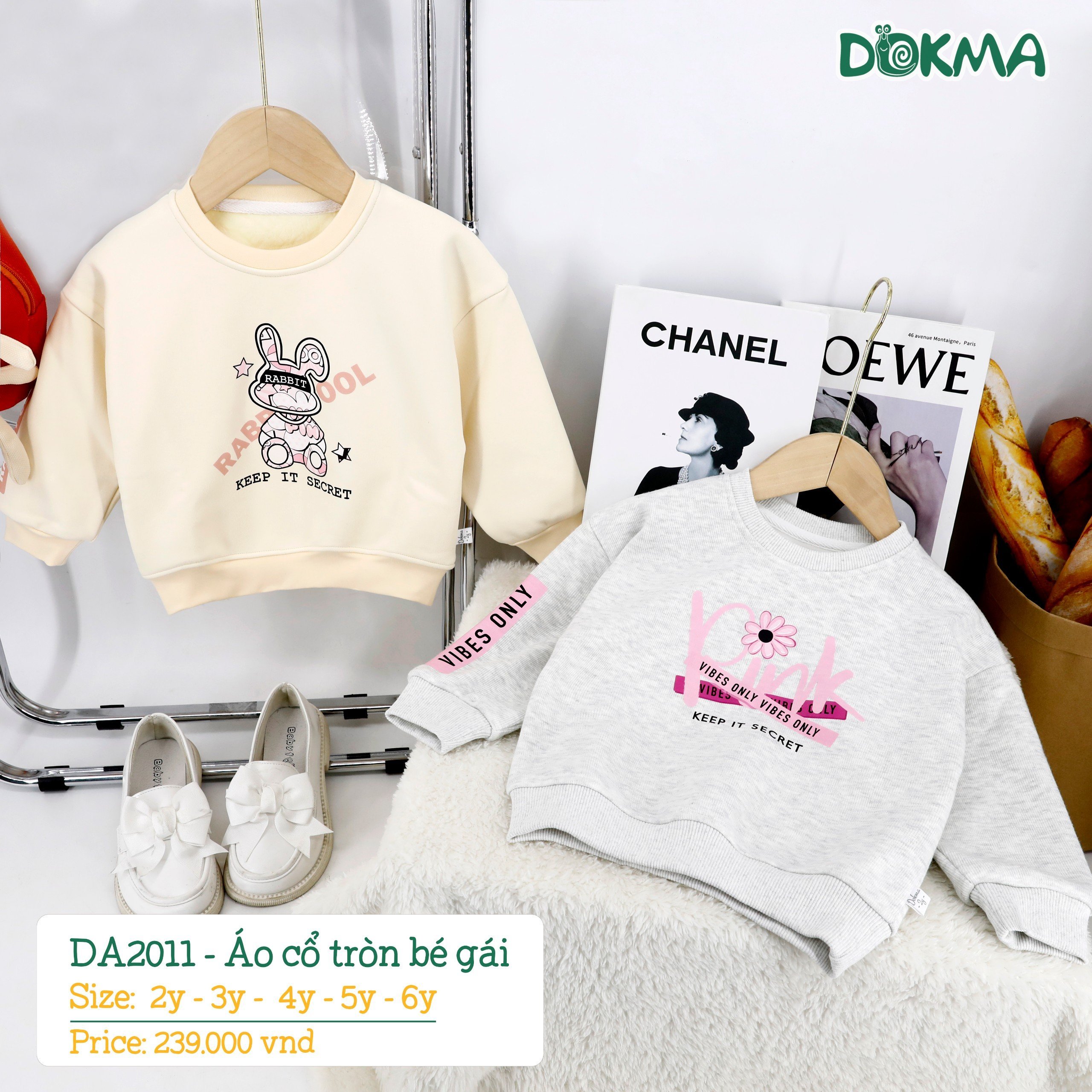 [Dokma] Aó dài tay bé gái Dokma