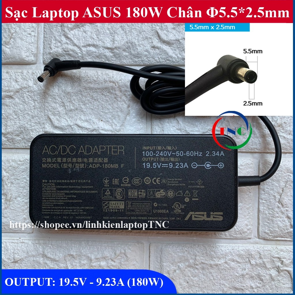 Sạc Laptop Asus 19.5V - 9.23A 180W SLIM chất lượng cao Adapter Asus 180W