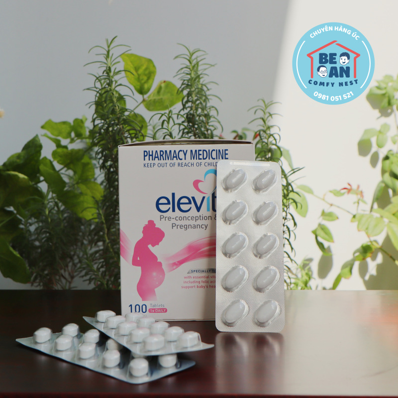 [HCM][Vỉ lẻ 10 viên] Viên uống hỗ trợ thai kỳ Elevit Pregnancy Multivitamin - Nhập khẩu Úc nhập khẩu