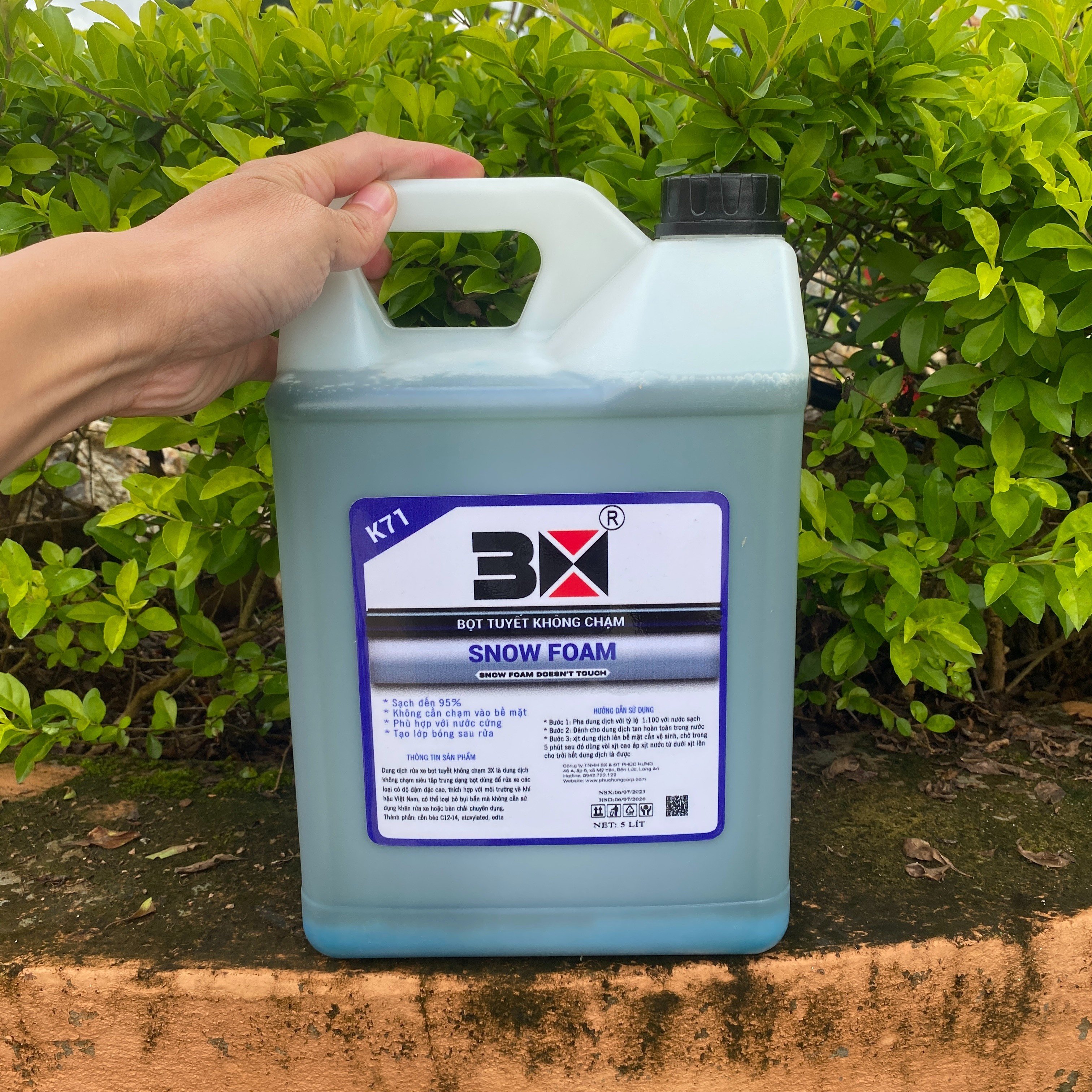 ( CAN 5 LÍT ) BỌT TUYẾT RỬA XE KHÔNG CHẠM CAO CẤP 3X K71