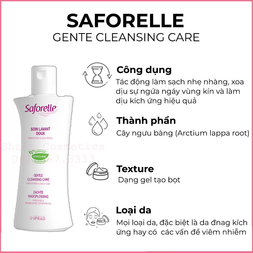 Dung dịch vệ sinh phụ nữ Saforelle Soin Lavant Doux