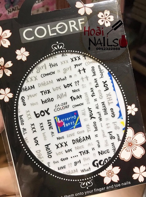 Sticker chữ Phụ kiện Nail