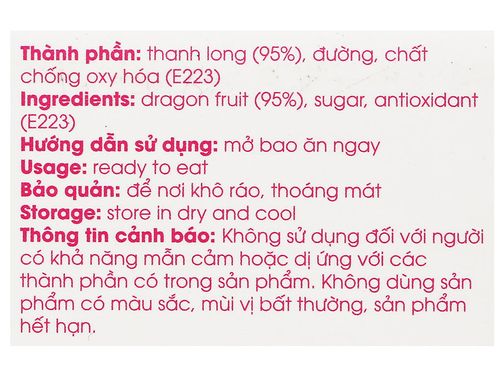 Thanh long sấy dẻo Ohla hộp 200g