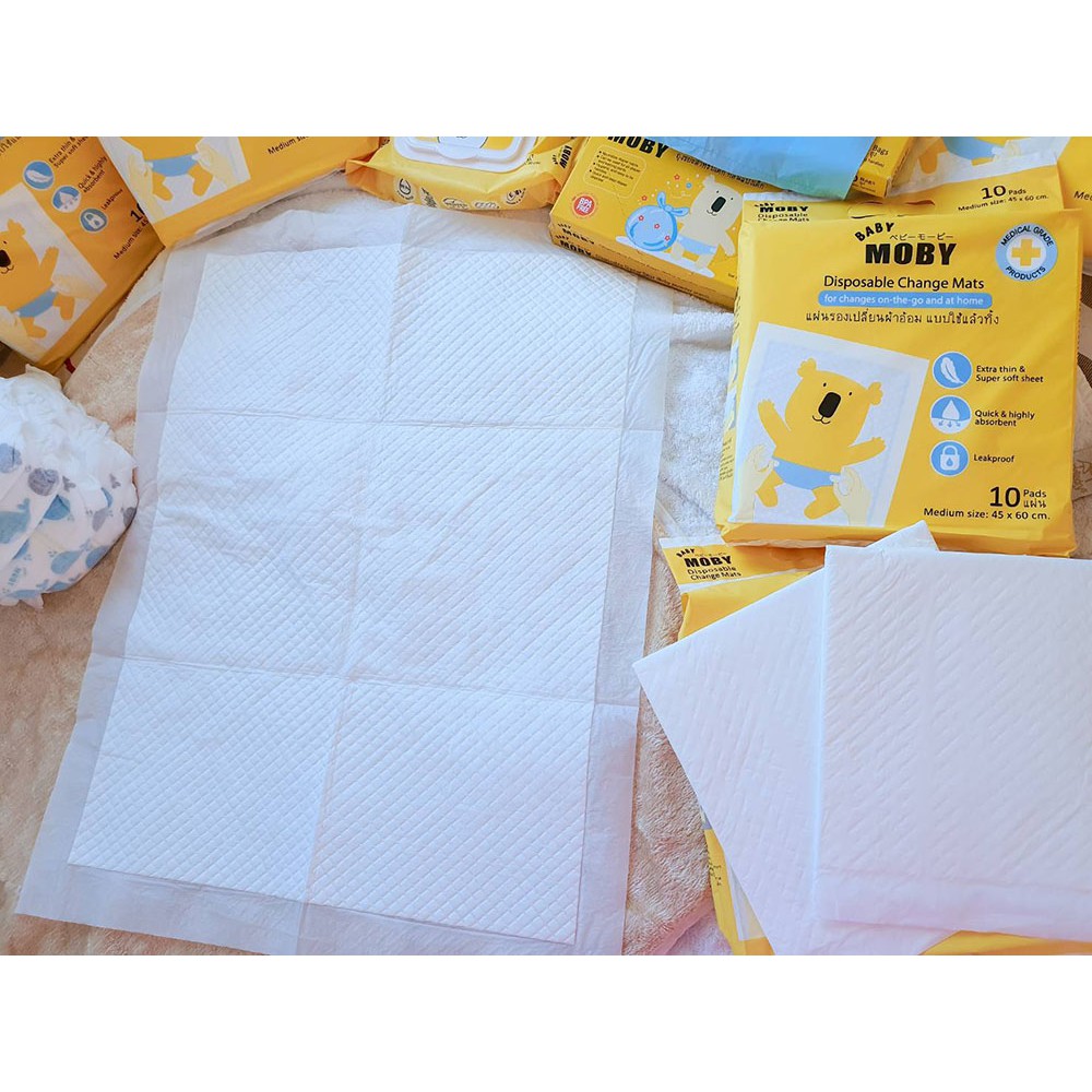 Miếng lót sơ sinh Moby vệ sinh chống thấm (11 miếng/gói)