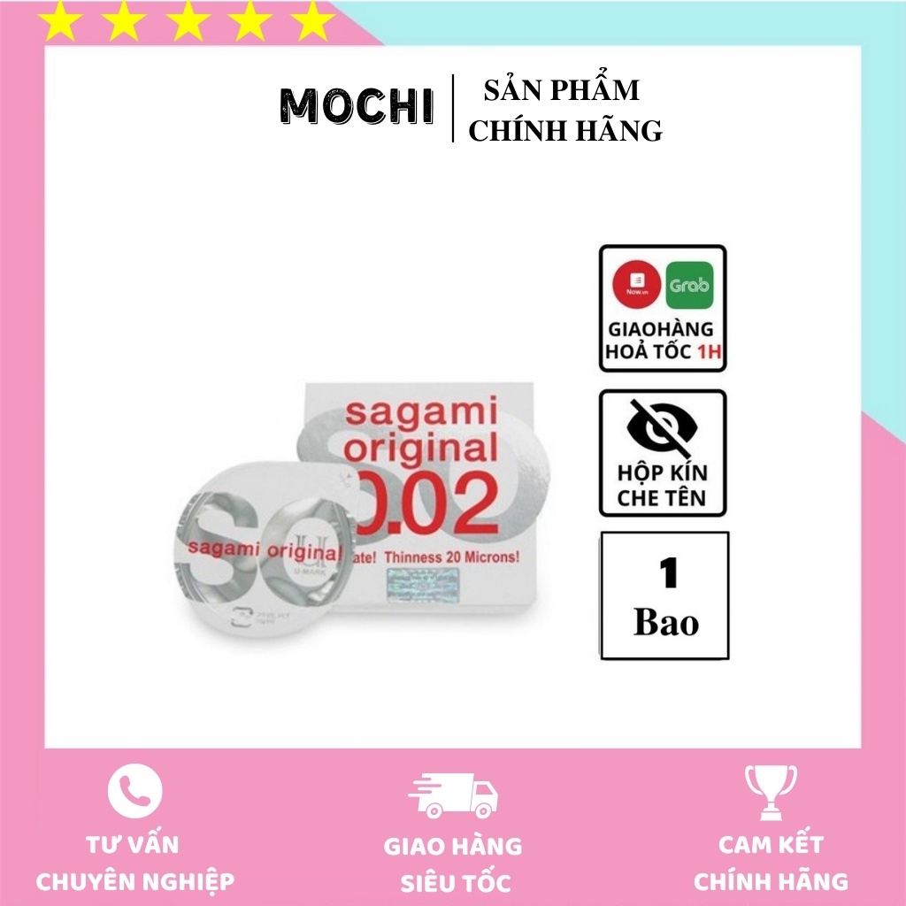 Bao Cao Su Siêu Mỏng Sagami Original 0.02 - Nhật Bản (Hộp 1 Chiếc)