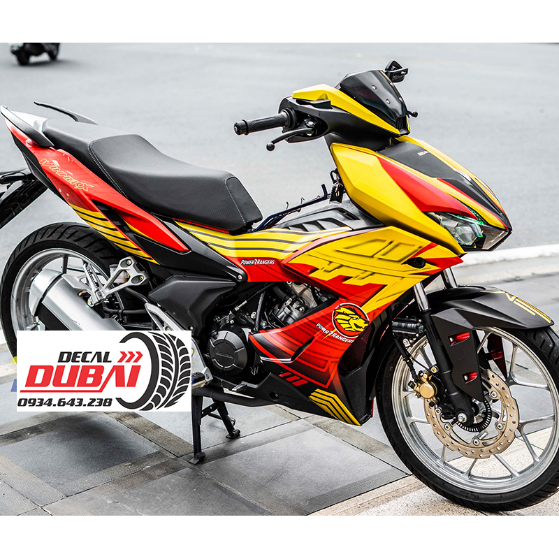 Tem trùm Winner X Đen Vàng Đỏ sói