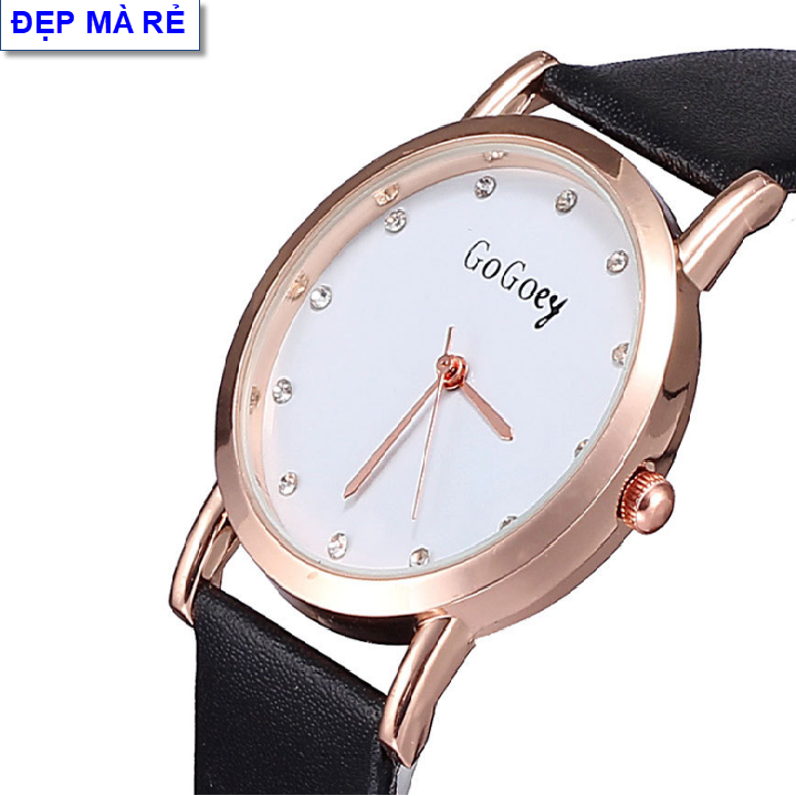 ( Tặng kèm thêm 1 viên pin ) Đồng hồ Nữ Đẹp Mà Rẻ số đá xinh xắn