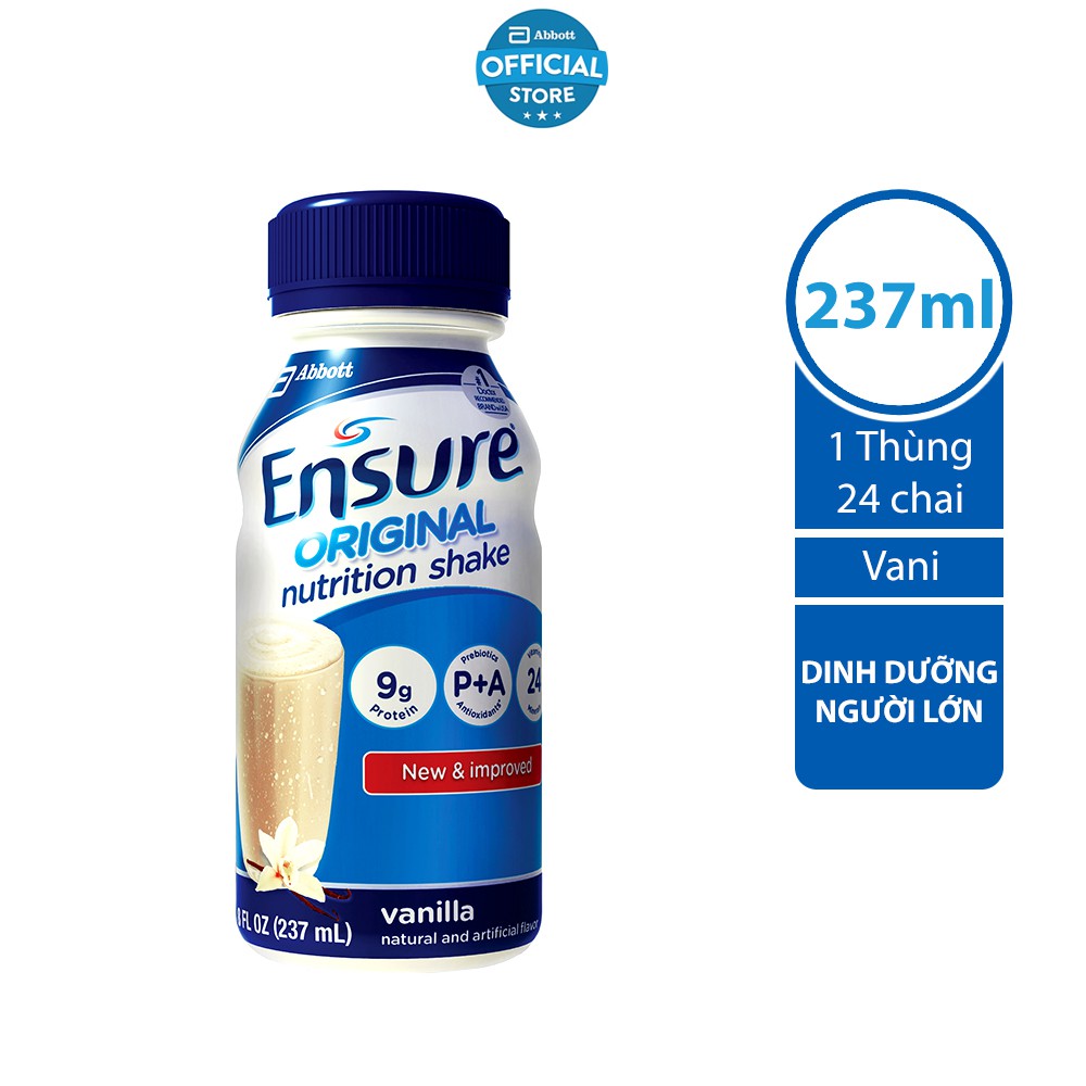[ Chai lẻ] Sữa Ensure Original 237ml (Date: 08/2022)