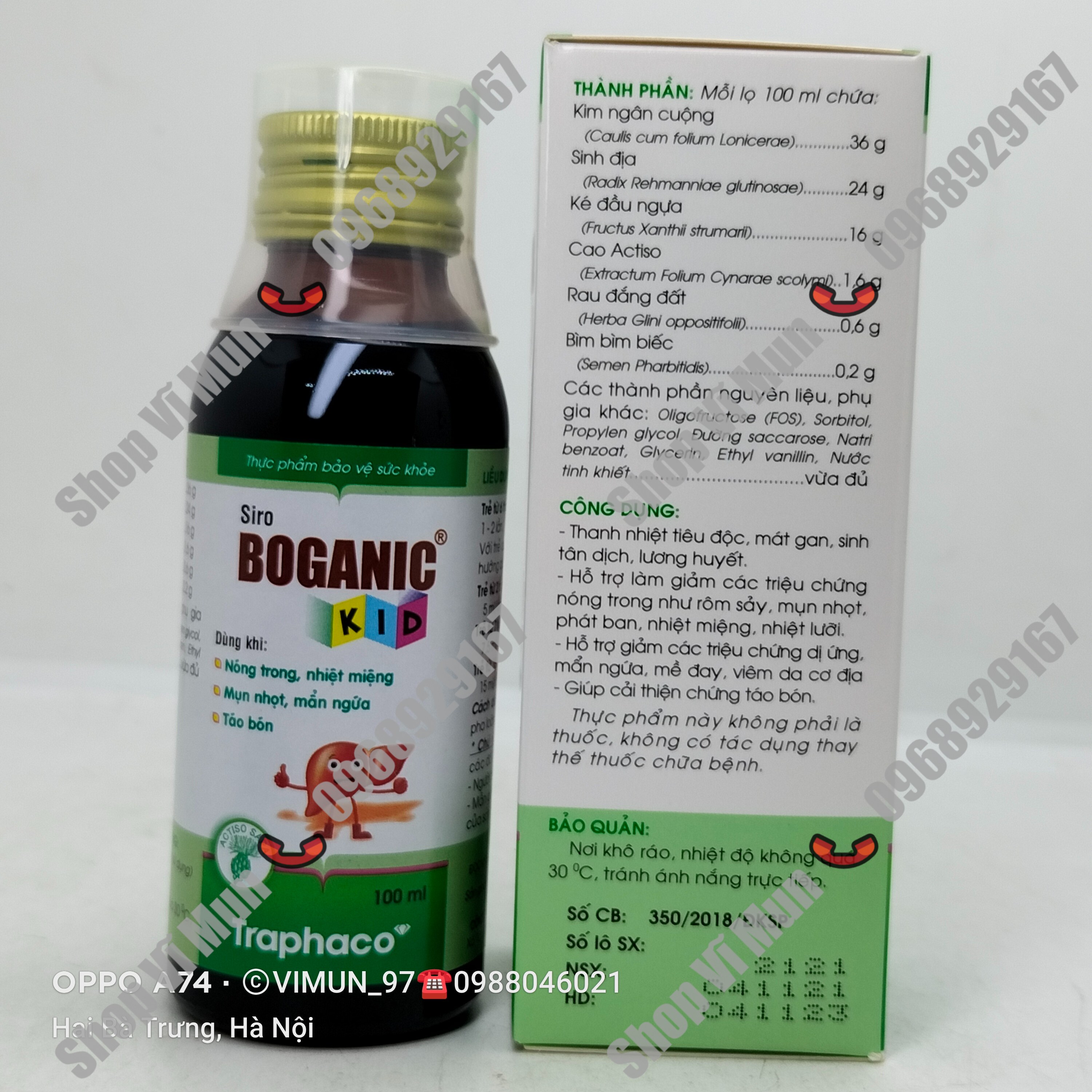 Siro BOGANIC Kid chai 100ml