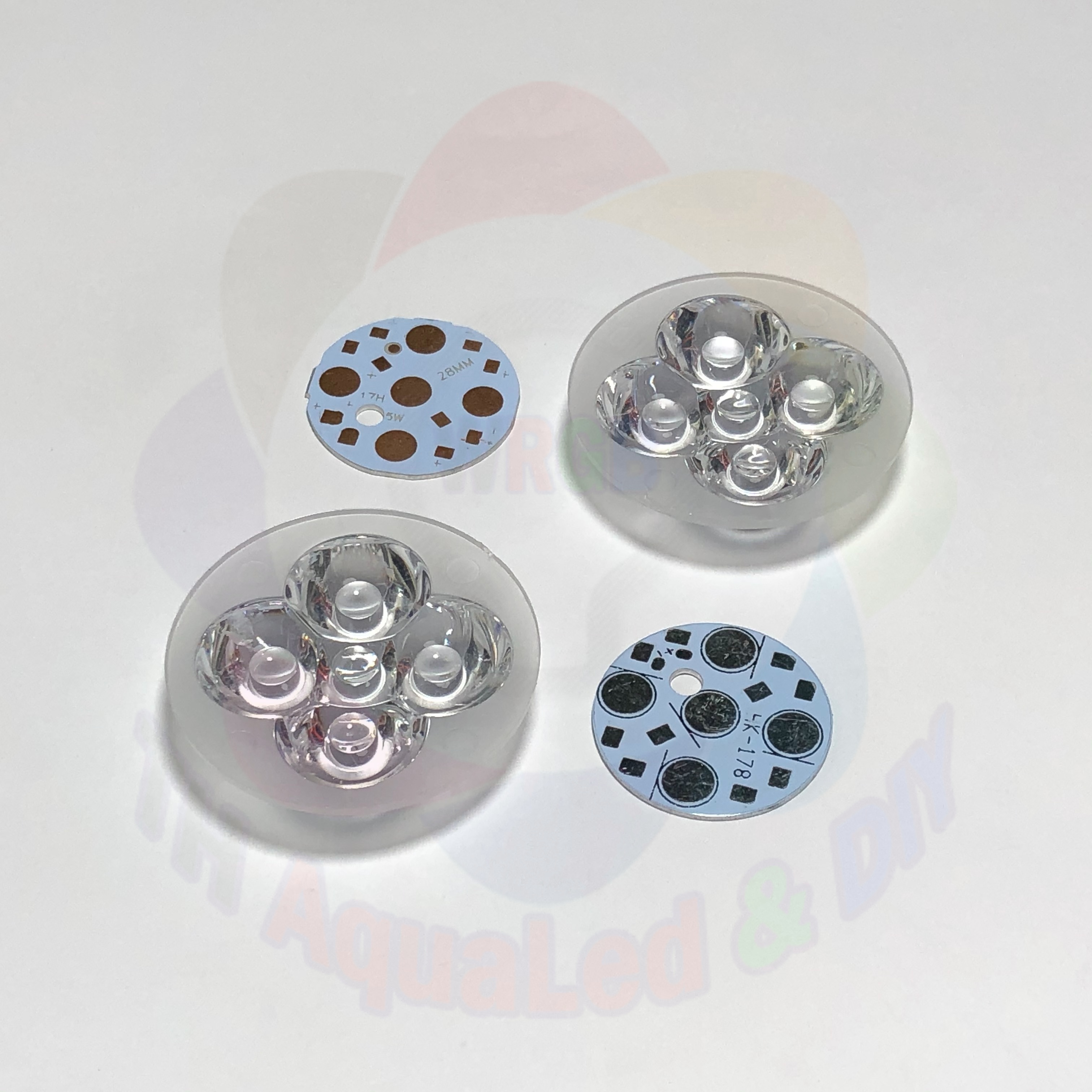 Mạch 5 LED luxeon đế mạch 5 vị trí sử dùng nguồn 15Volt cho chip LED Luxeon mạch chuẩn dày tối ưu hóa điện năng tiêu thụ