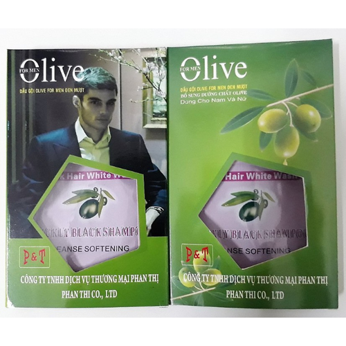 COMBO 10SP DẦU GỘI OLIVE FOR MEM ĐEN MƯỢT 25ML(Dùng cho Nam và Nữ)
