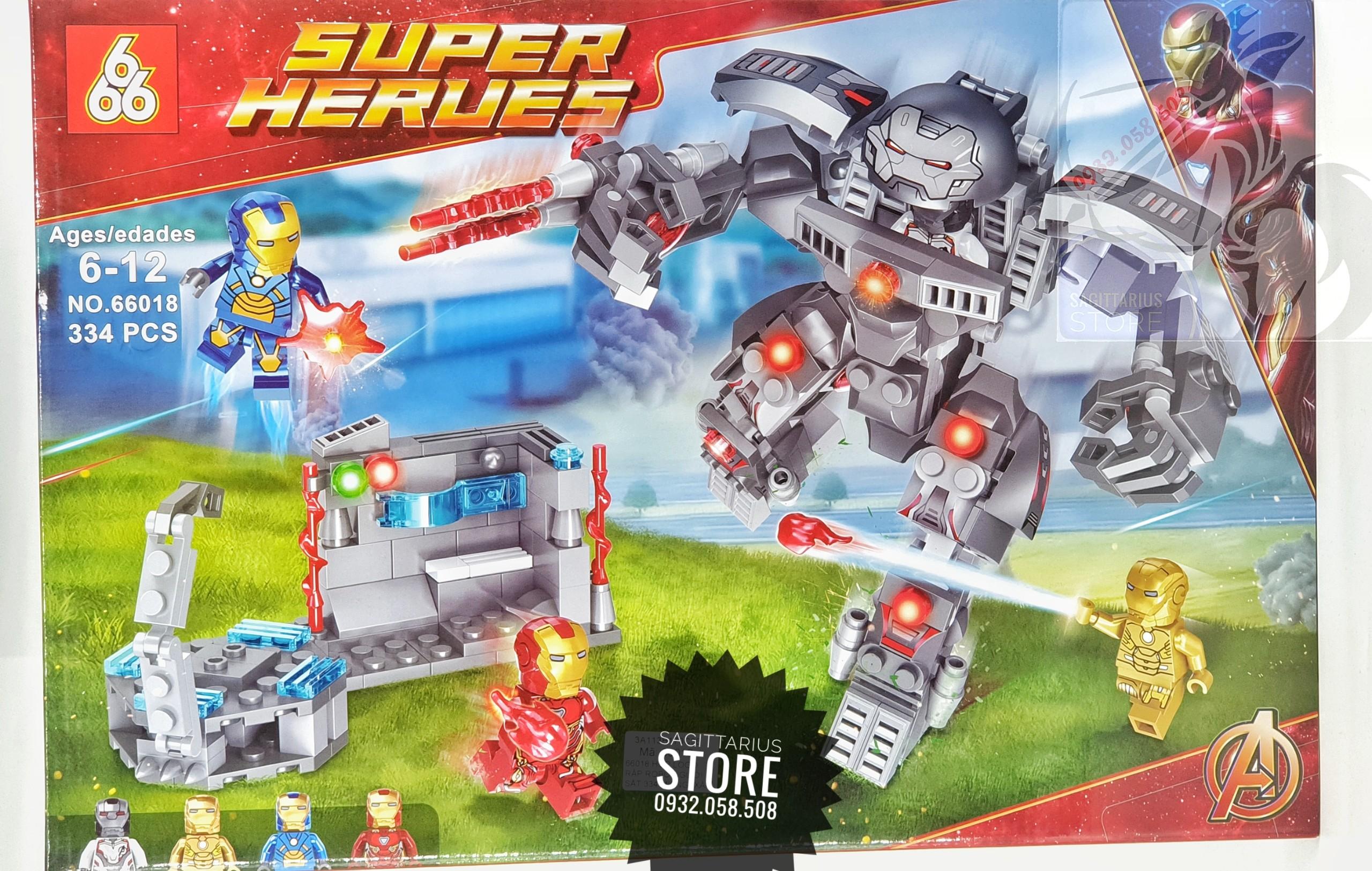 [HCM]Bộ Lego SuperHeroes 66018 Lắp Ráp Iron Man Anti-Hulk Armor ( 334 Mảnh )