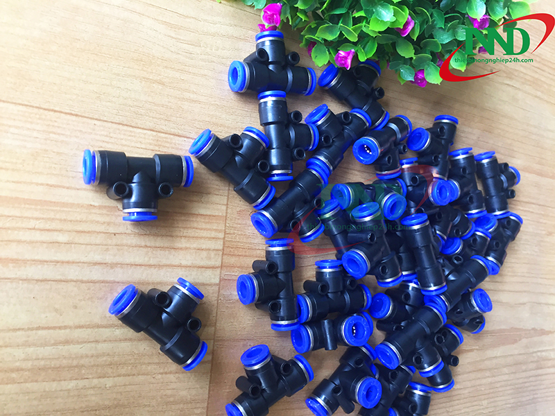 Combo 10 cút chữ T, đầu nối chia 3 cho ống 8mm phun sương