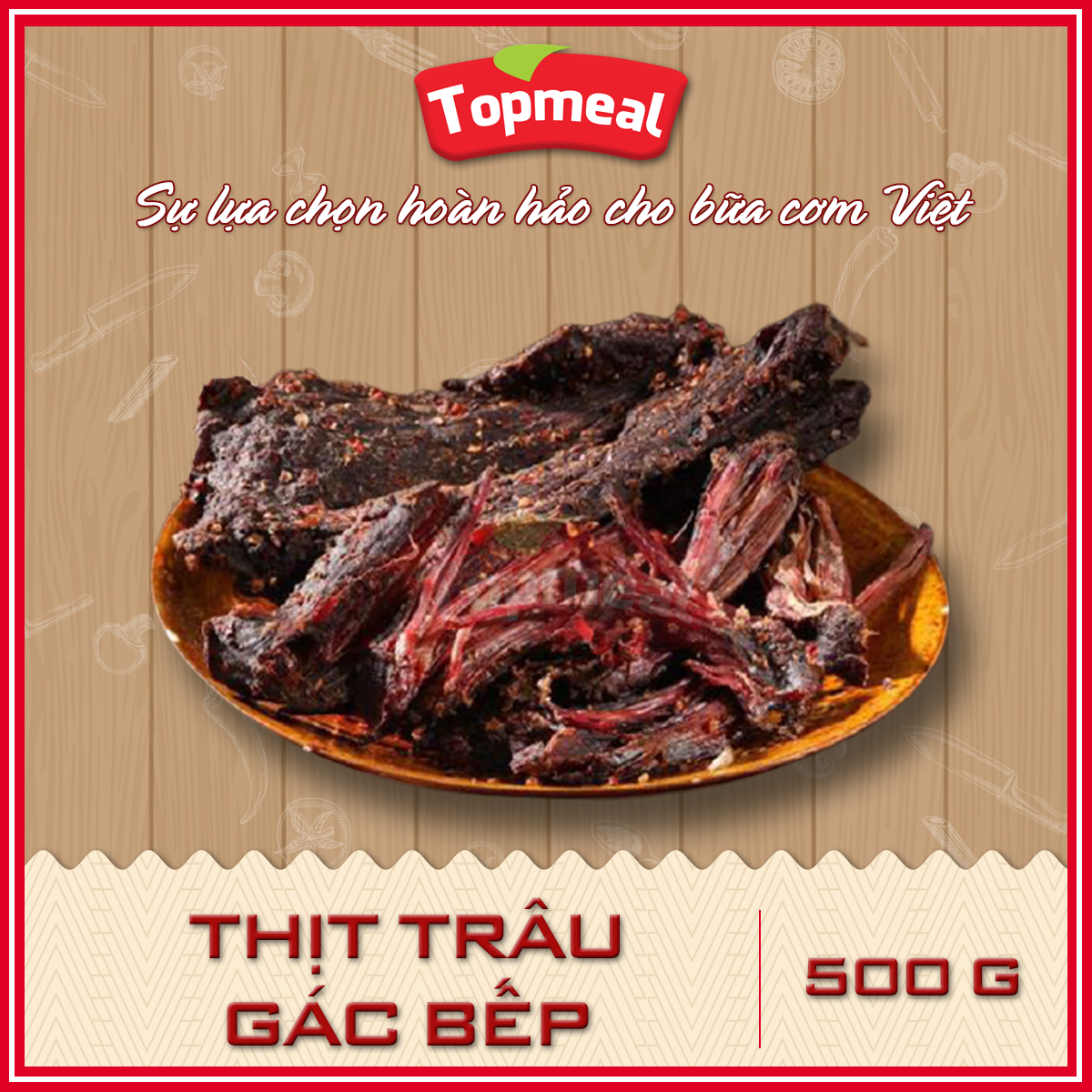 HCM - Thịt trâu gác bếp (500 g) - [Giao nhanh TPHCM]