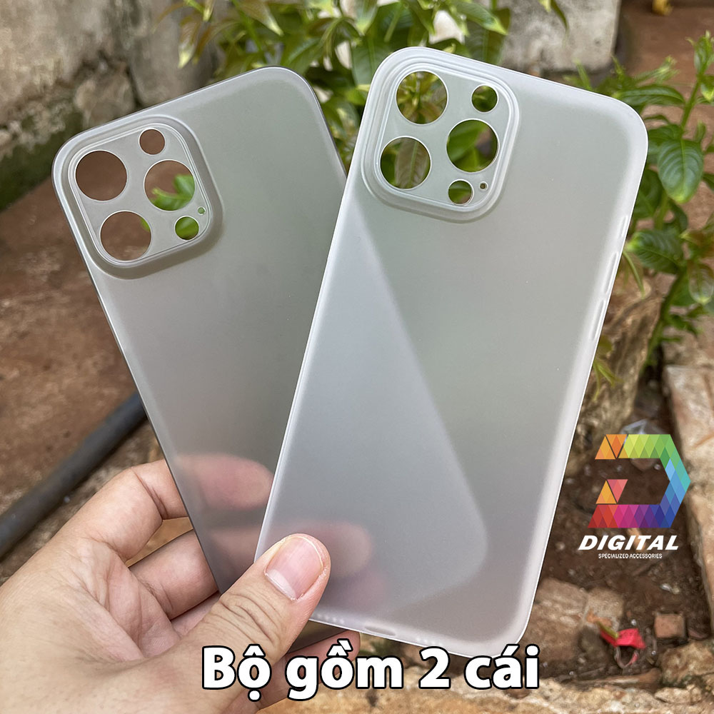 Combo 2 Ốp Lưng Trong Nhám Unibody iPhone 13 Pro Max Siêu Mỏng