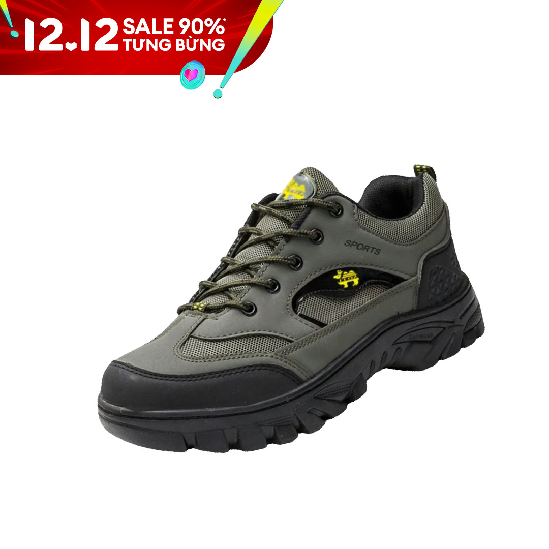 Giày Thể thao cho nam nữ phù hợp leo núi đi công trường dã ngoại du lịch hoạt động ngoài trời form cứng cáp chống trơn tăng ma sát màu xanh nhạt S 68 nhạt