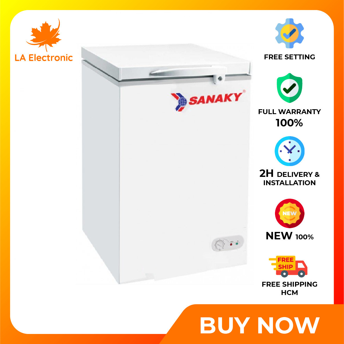 Tủ đông sanaky 100 lít vh-150hy2 - miễn phí vận chuyển hcm