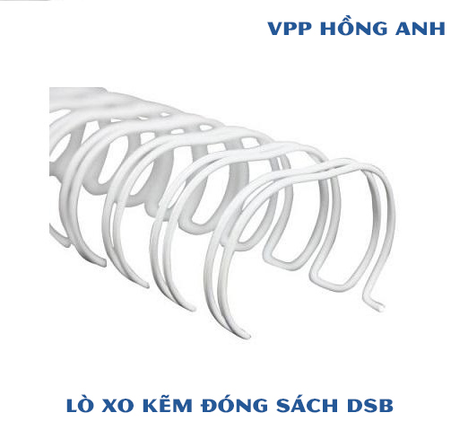 Lò xo kẽm đóng sách phi 11.1mm màu Trắng hộp 100 cây