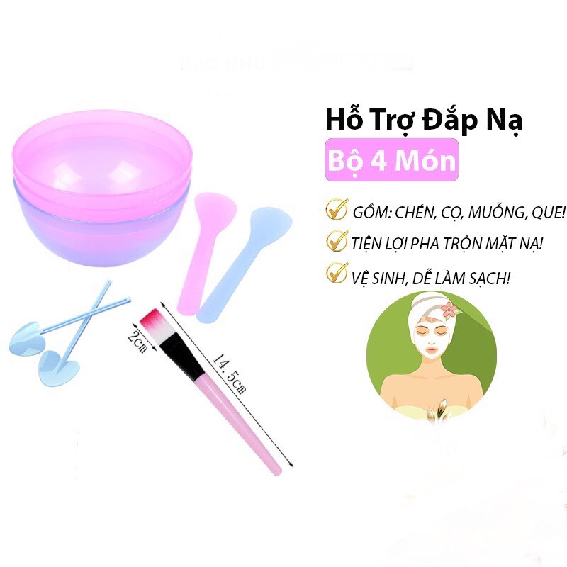 Bộ dụng cụ trộn mặt nạ 4 món