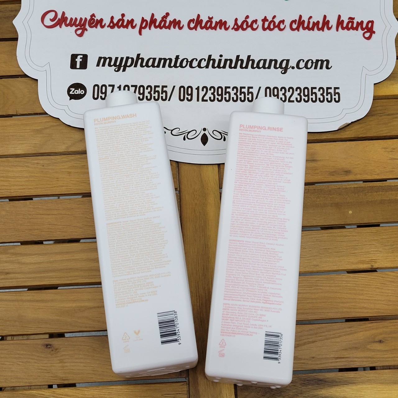 DẦU GỘI XẢ CHO KEVIN.MURPHY CHO TÓC ÍT, MỎNG, RỤNG PLUMPING 1000ML