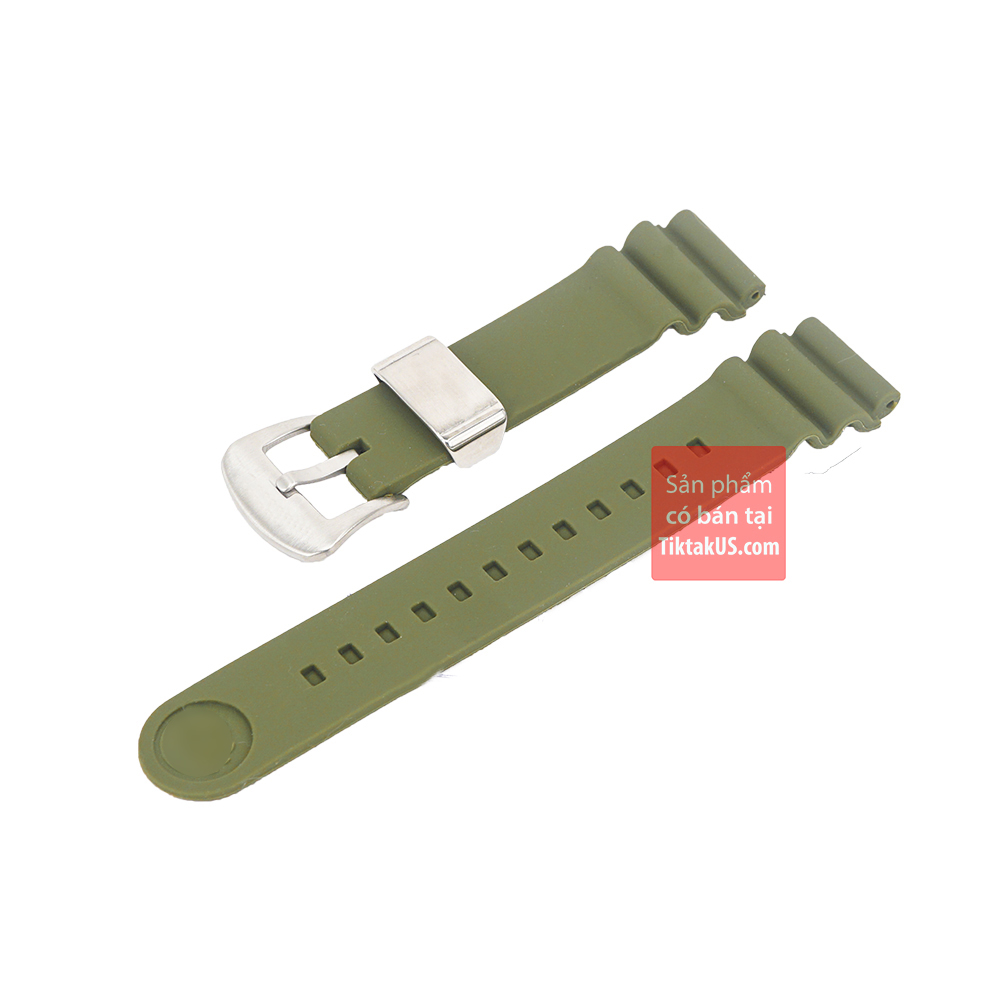 [HCM]Dây đồng hồ cao su  khóa thép không gỉ 316L SKX007 cao cấp size 22mm - TiktakUs