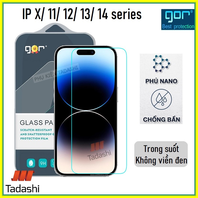 Gor iphone 14/ 14 pro/ 14 pro max/ 14 plus tempered glass, iphone 12/12pro/12 pro max, ip 13/ 13 pro/13 pro max, iphone 15/ 15 plus/15 pro/15 pro max transparent premium 9h/2.5d-authentic gor