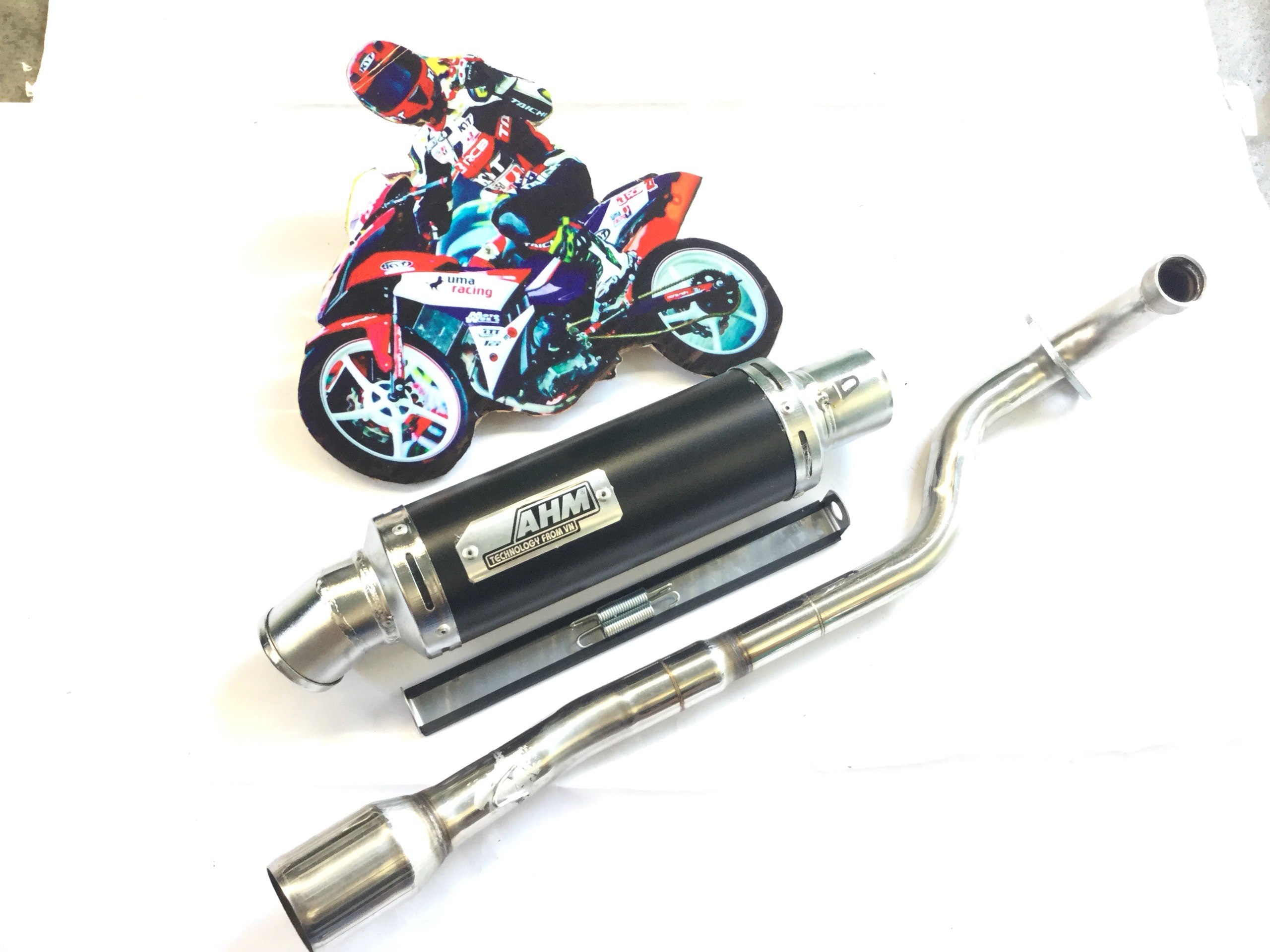 Pô độ ahm đen - Cổ Pô Lắp Wave 110 Nhật - RSX + Wave Black + Wave 2019